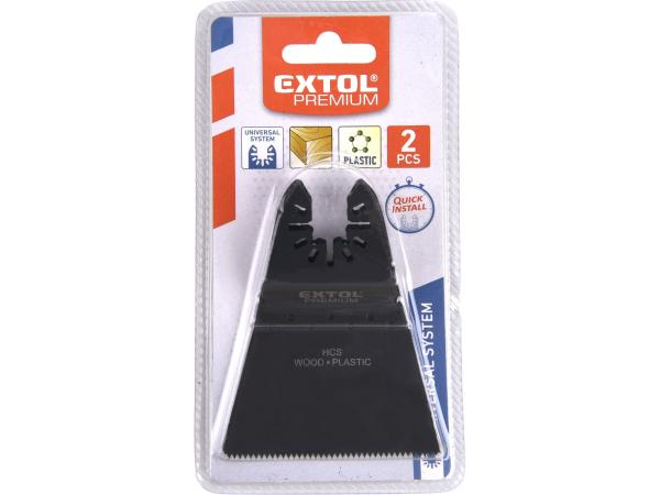 EXTOL PREMIUM 8803853 - listy pilové zanořovací na dřevo 2ks, 65mm, 2ks, HCS