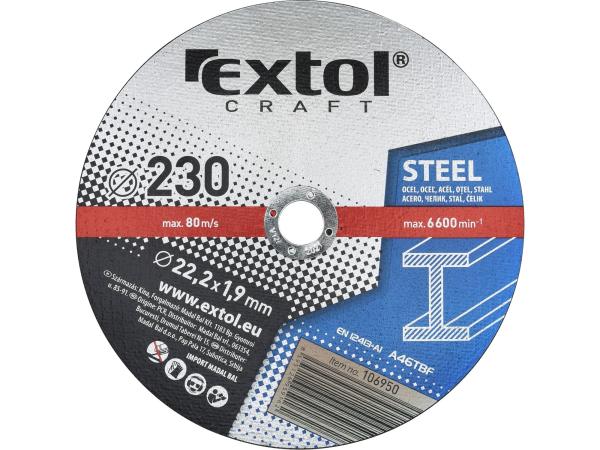 EXTOL CRAFT 106950 - kotouče řezné na kov, 5ks, O 230x1,9x22,2mm