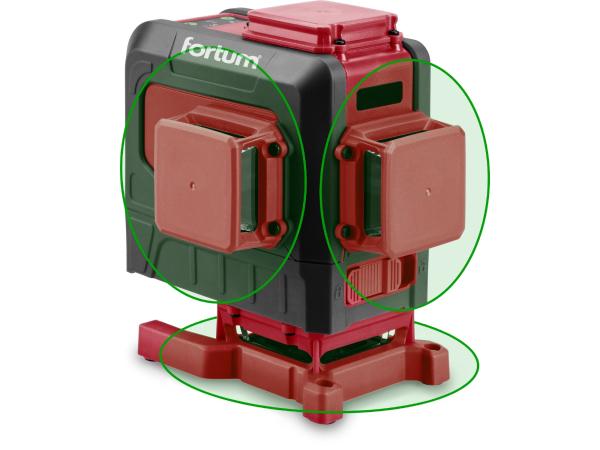 FORTUM 4780216 - laser zelený 3D liniový, křížový samonivelační