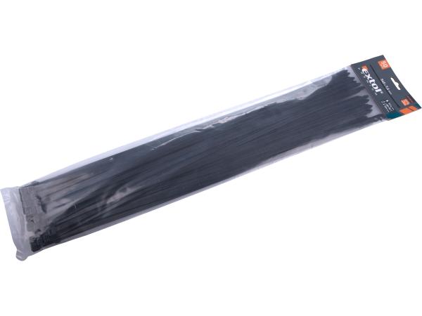EXTOL PREMIUM 8856172 - pásky stahovací na kabely černé, 540x7,6mm, 50ks, nylon PA66