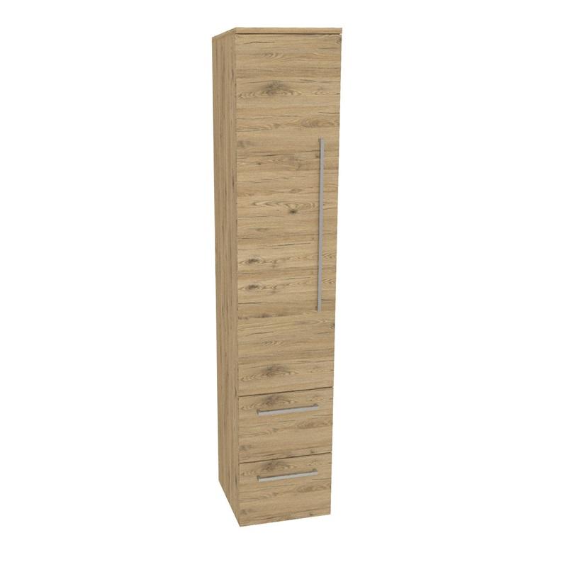 Bino, koupelnová skříňka vysoká 163 cm, levá, Multidecor, Dub San remo sand