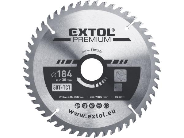 EXTOL PREMIUM 8803222 - kotouč pilový s SK plátky, O 184x3,0x30mm, 50T