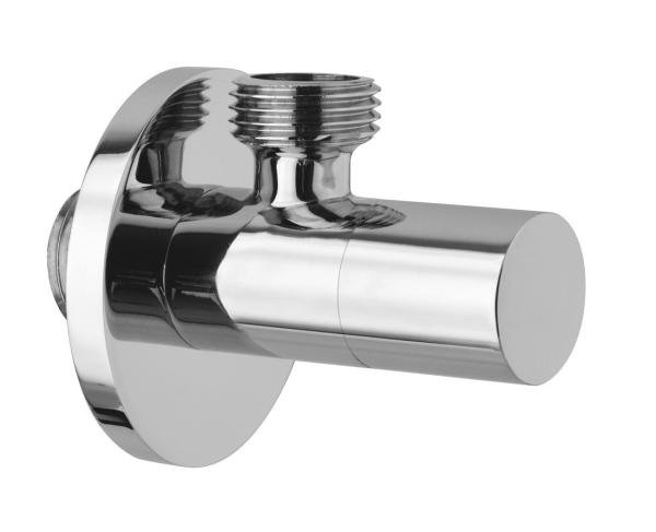Rohový ventil s rozetou, kulatý, 1/2"x 3/8" , chrom (SL011)