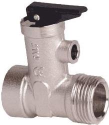 Pojistný ventil k zásobníkovým ohřívačům vody s pákou 1/2"( otevírací tlak 5,8 bar)