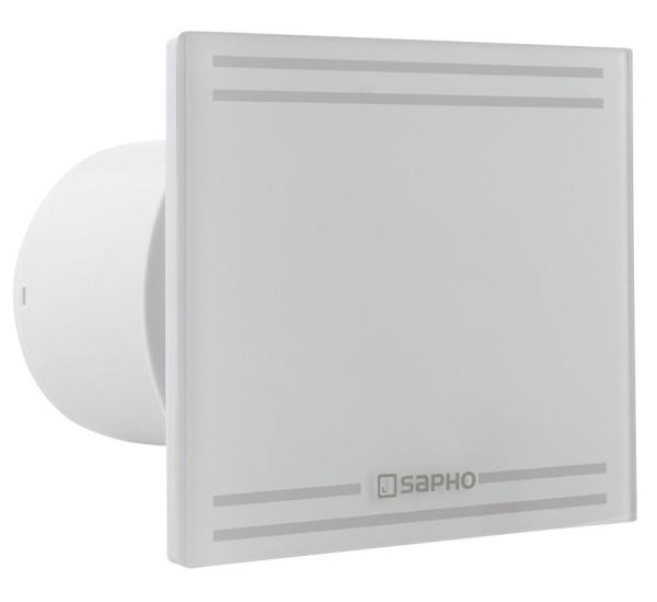 GLASS koupelnový ventilátor axiální s časovačem, 8W, potrubí 100mm, bílá (GS102)