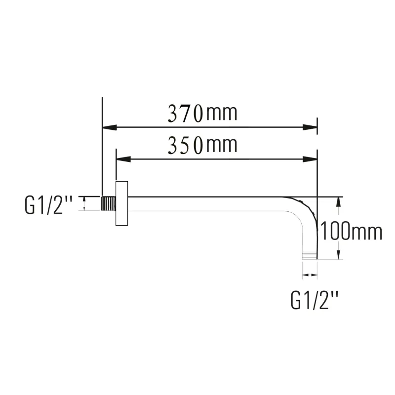 Sprchové ramínko 350 mm, mosaz/chrom (SK351)