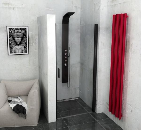 ZOOM LINE BLACK sprchové dveře 800mm, čiré sklo (ZL1280B)