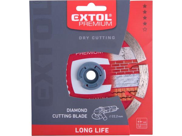EXTOL PREMIUM 108913 - kotouč diamantový řezný, segmentový Long Life - suché řezání, 150x2
