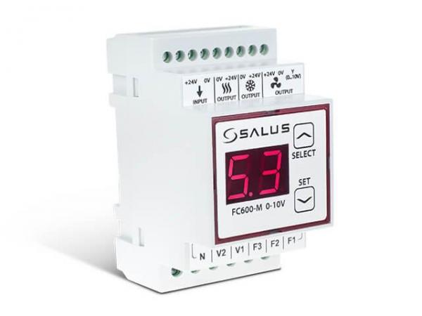 SALUS FC600-M 0-10V - Řídící modul na DIN k termostatu FC600, napájení 24V DC