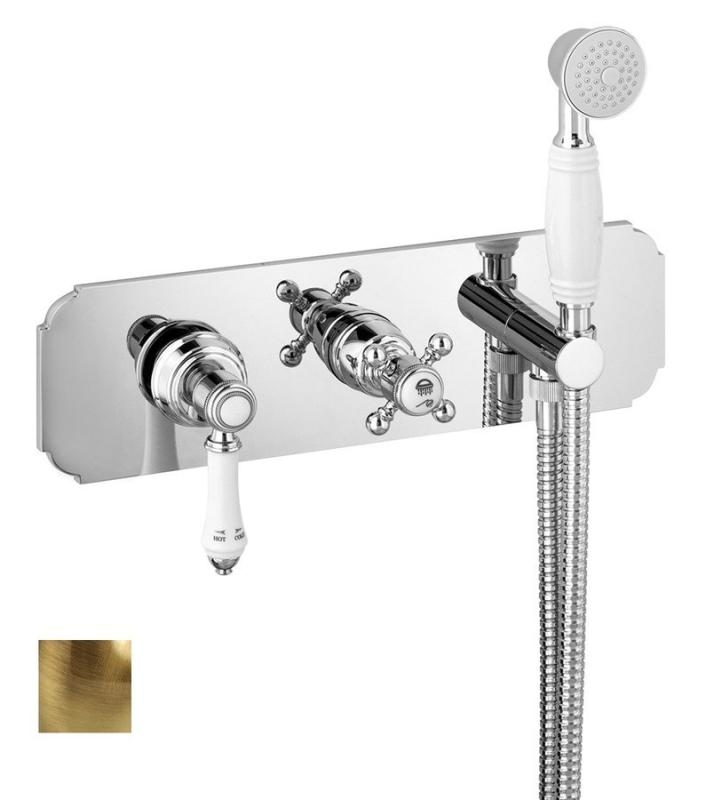 VIENNA podomítková sprchová baterie s ruční sprchou, 2 výstupy, bronz (VO142BR)