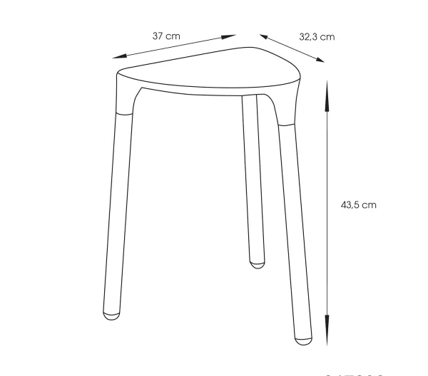 YANNIS koupelnová stolička 37x43,5x32,3cm, bílá