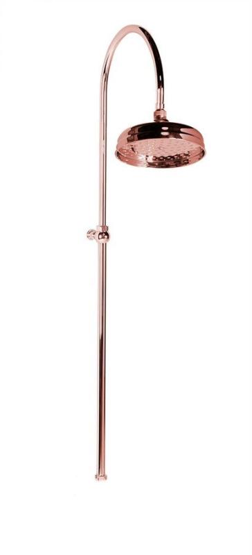 ANTEA sprchový sloup k napojení na baterii, hlavová sprcha, růžové zlato (SET017)