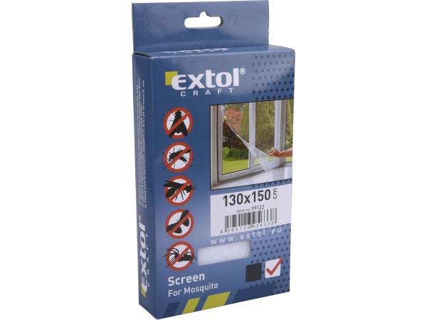 EXTOL CRAFT 99122 - síť okenní proti hmyzu, 130x150cm, bílá, PES