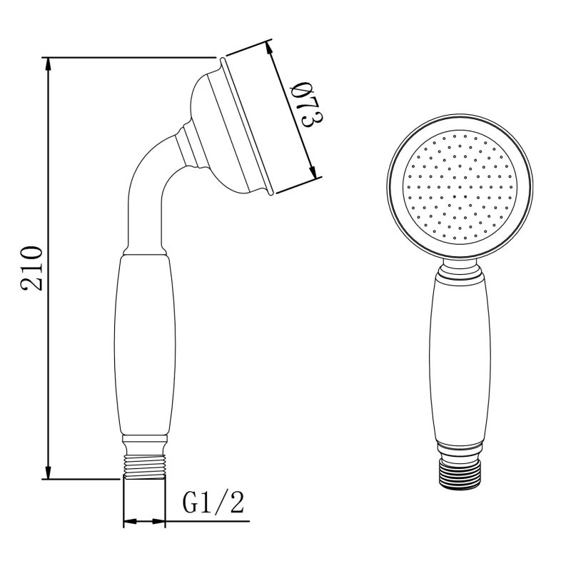 EPOCA ruční sprcha, 210mm, mosaz/chrom (DOC101)