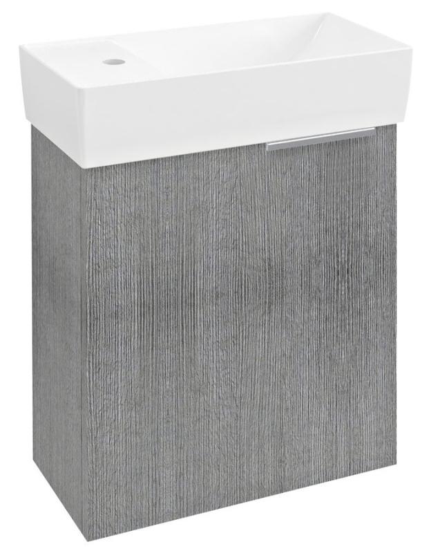 LATUS IX umyvadlová skříňka 44x50x22cm, dub stříbrný (LT090-1111)