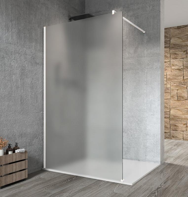 VARIO WHITE jednodílná sprchová zástěna k instalaci ke stěně, matné sklo, 1100 mm (GX1411GX1015)