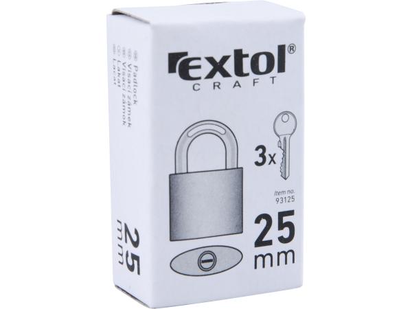 EXTOL CRAFT 93125 - zámek visací litinový, 25mm