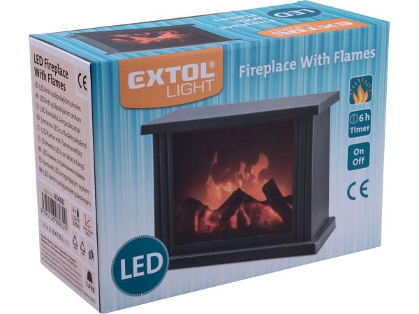 EXTOL LIGHT 43400 - krb s plápolajícím ohněm LED