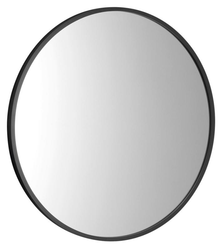 NOTION SLIM kulaté zrcadlo v rámu ø 50cm, černá mat
