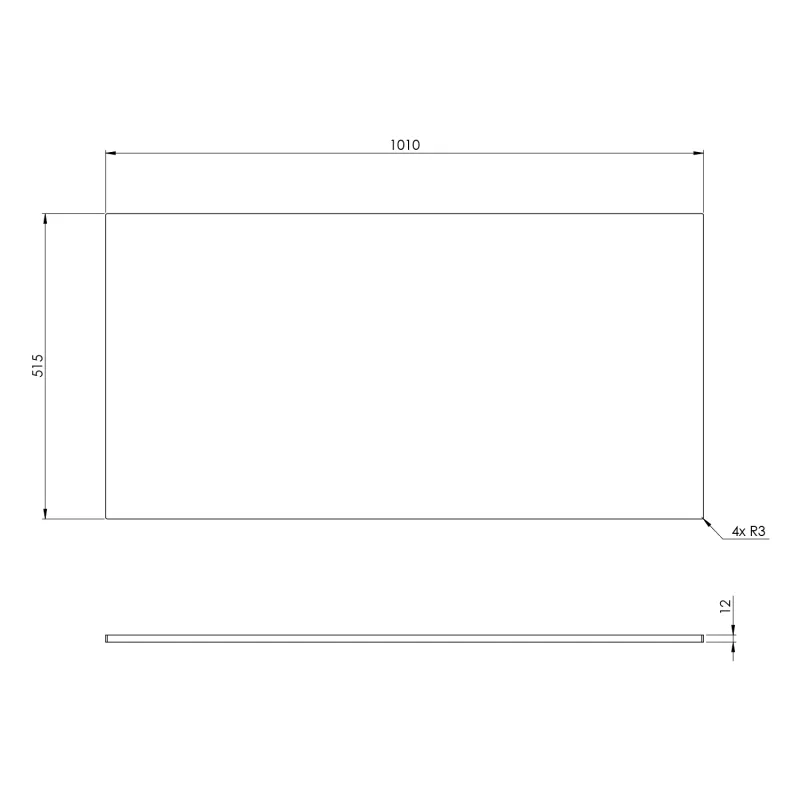 LOREA deska Rockstone 101x1,2x51,5cm, bílá mat