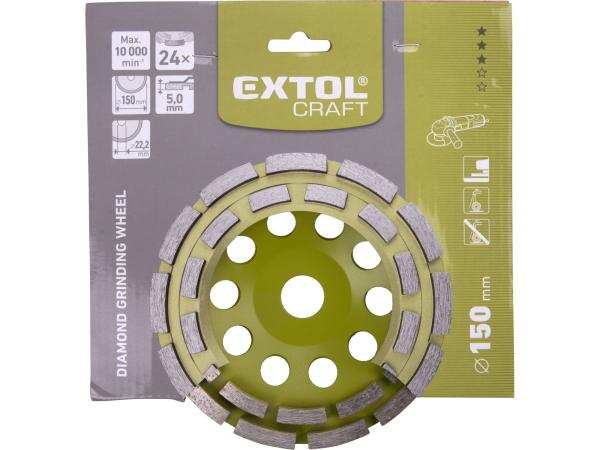 EXTOL CRAFT 903026 - kotouč diamantový brusný dvouřadý, O 150x22,2mm
