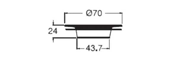 Náhradní mosazná odtoková mřížka k vanovým soupravám, chrom (RI00751)