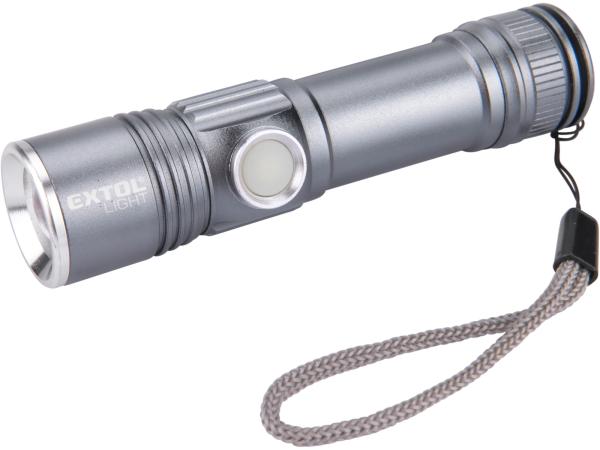 EXTOL LIGHT 43141 - svítilna 280lm, zoom, USB nabíjení, XPE LED