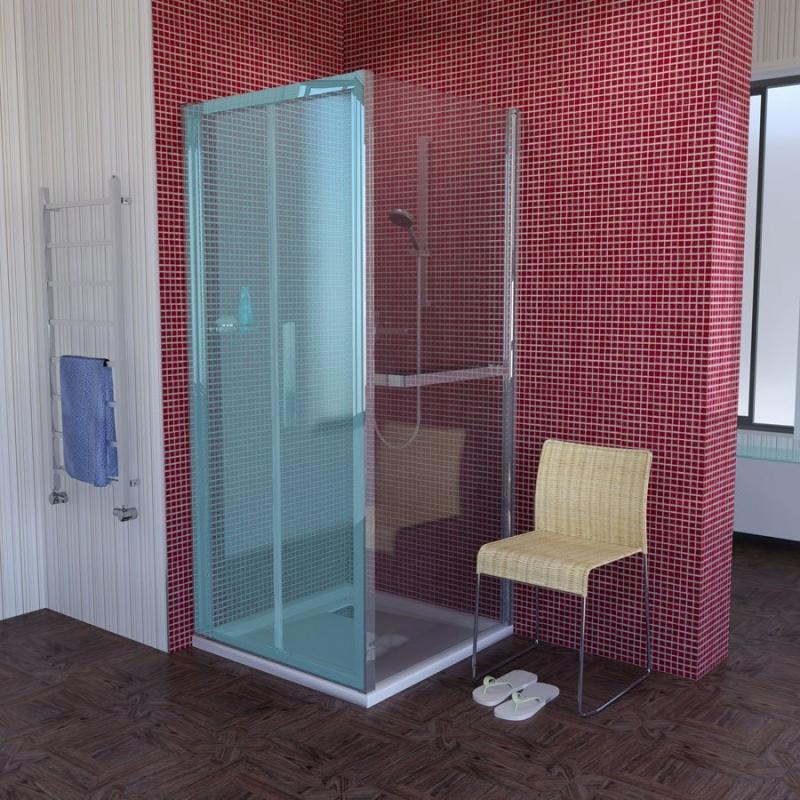 LUCIS LINE sprchová boční stěna 800mm, čiré sklo (DL3315)