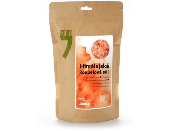 sůl himálajská nahrubo drcená, vhodná i do koupele, 1000g granule