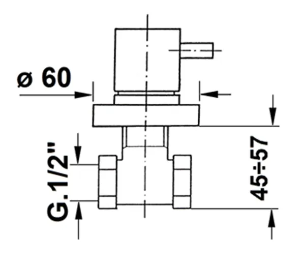 AIRTECH podomítkový ventil, studená, chrom (405C)