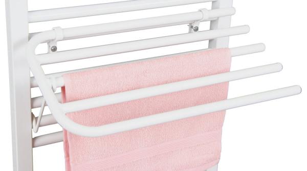 Sušák 4 ručníků na otopná tělesa, univerzální upínání, délka 60cm, bílá (25-03-SV460)
