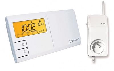 SALUS 091FLTX+ - Programovatelný termostat týdenní s dálkově ovl zásuvkou, napájení 2xAA