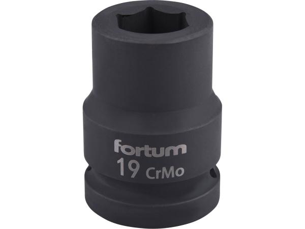 FORTUM 4703019 - hlavice nástrčná rázová 3/4", 19mm, L 52mm