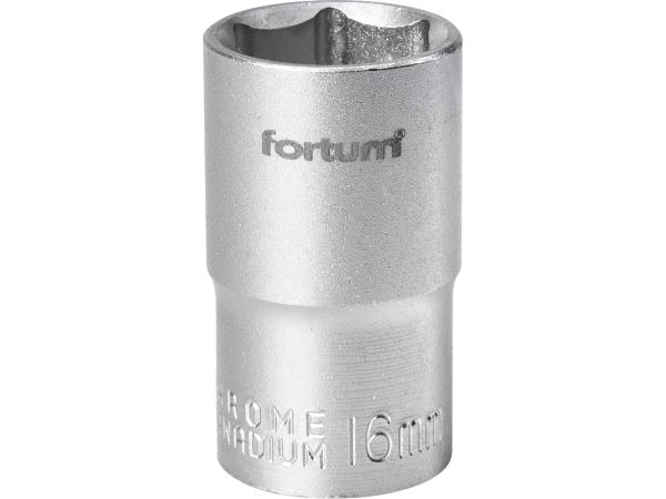 FORTUM 4700416 - hlavice nástrčná 1/2", 16mm, L 38mm