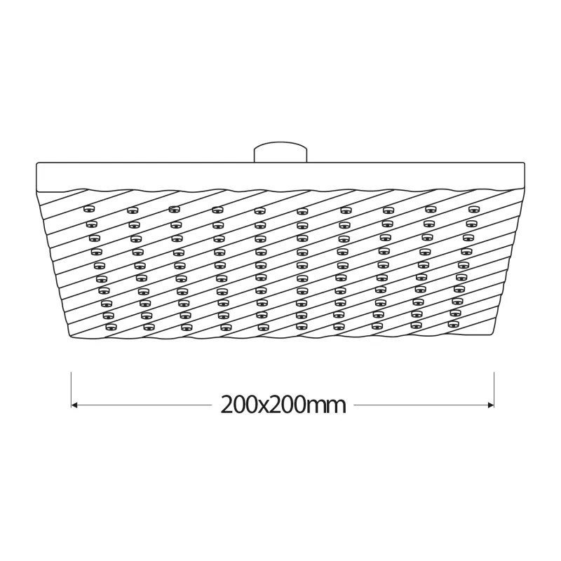 Hlavová sprcha, 200x200mm, chrom (SC154)