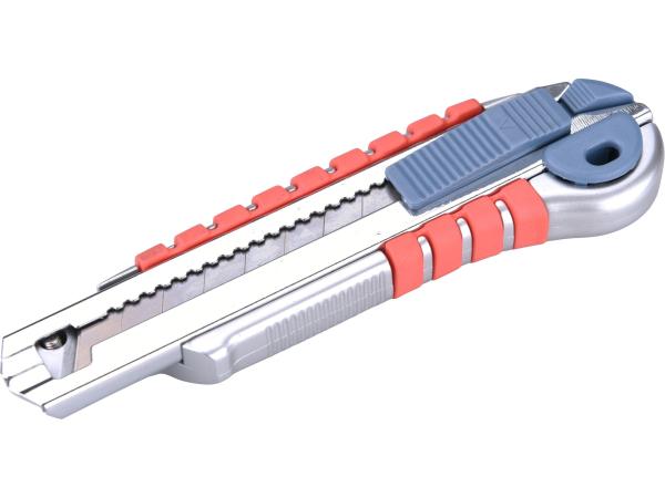 EXTOL PREMIUM 8855015 - nůž ulamovací s kovovou výstuhou a zásobníkem, 18mm Auto-lock
