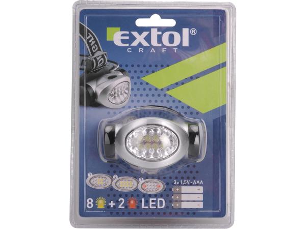 EXTOL CRAFT 8862100 - čelovka 8 + 2 LED diod