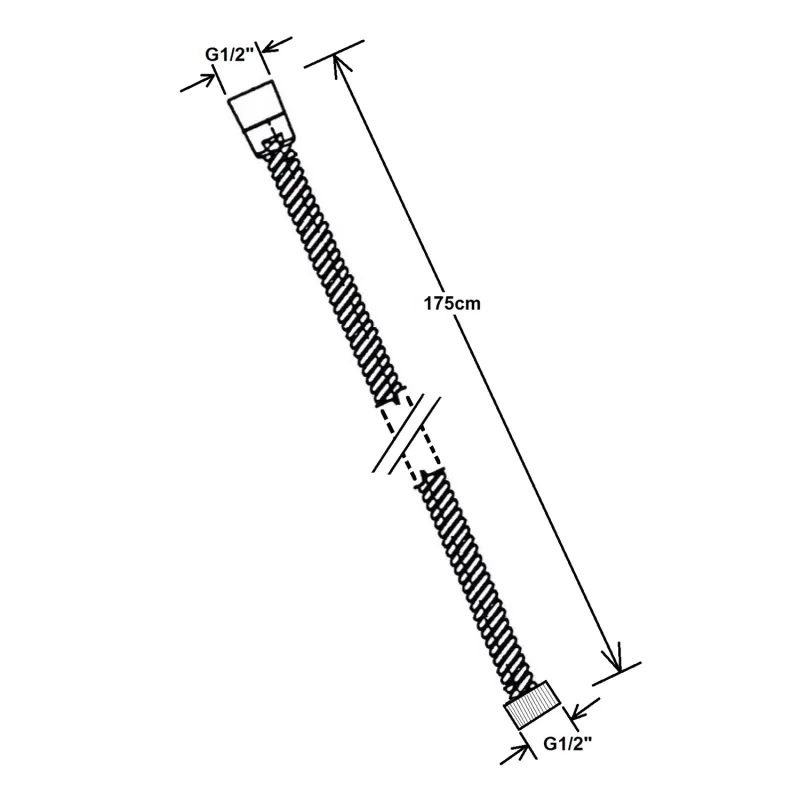 POWERFLEX opletená sprchová hadice, 175 cm, nikl (FLE10NK)