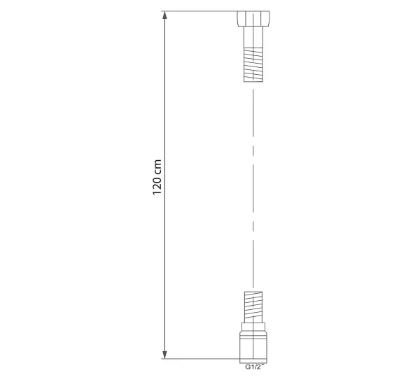 SOFTFLEX plastová sprchová hadice, 120cm, gun metal 1