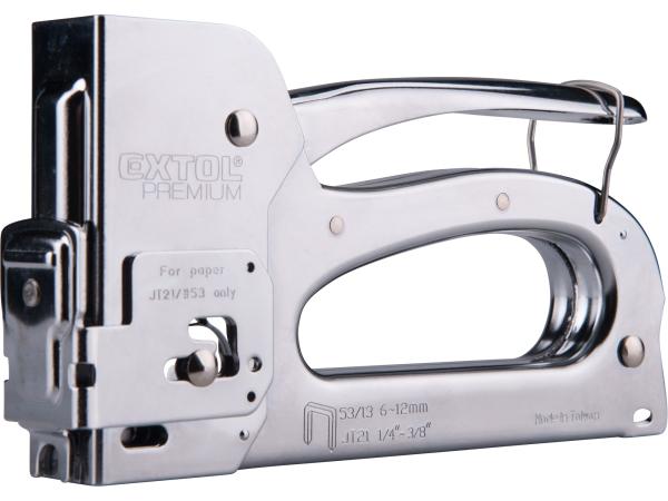 EXTOL PREMIUM 8851105-R - POŠK. OBAL pistole sponkovací 3funkční, 6-12mm, včetně 100ks spo