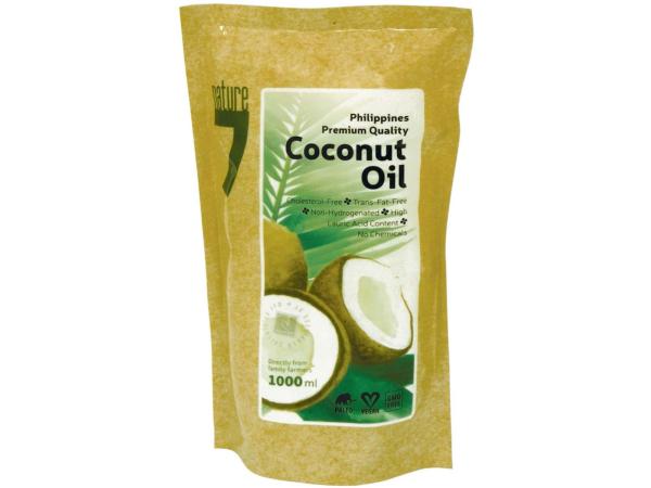 Nature7 564425 - kokosový olej 1000ml, sáček 1 litr