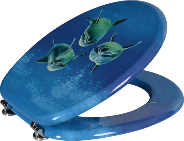 FUNNY WC sedátko s potiskem delfíni (HY-S115)