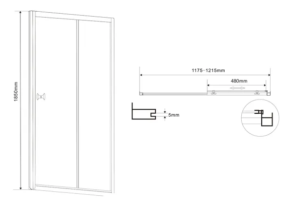 AMADEO obdélníkový sprchový kout 1200x800 mm, L/P varianta, Brick sklo (BTS120BTP80)