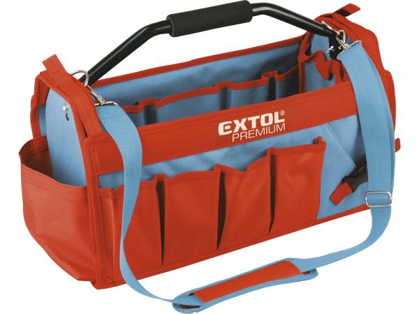 EXTOL PREMIUM 8858022 - taška na nářadí s kovovou rukojetí, 49x23x28cm, 31 kapes, nylon