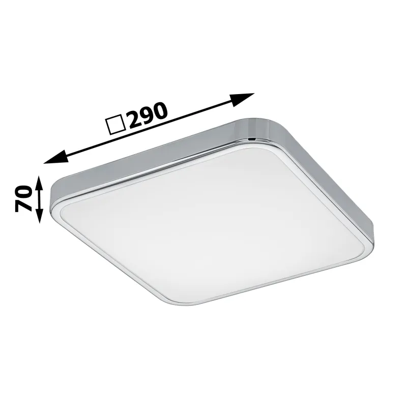 MANILVA 1 koupelnové stropní LED svítidlo 290x290mm, 16W, IP44, 230V (96229)