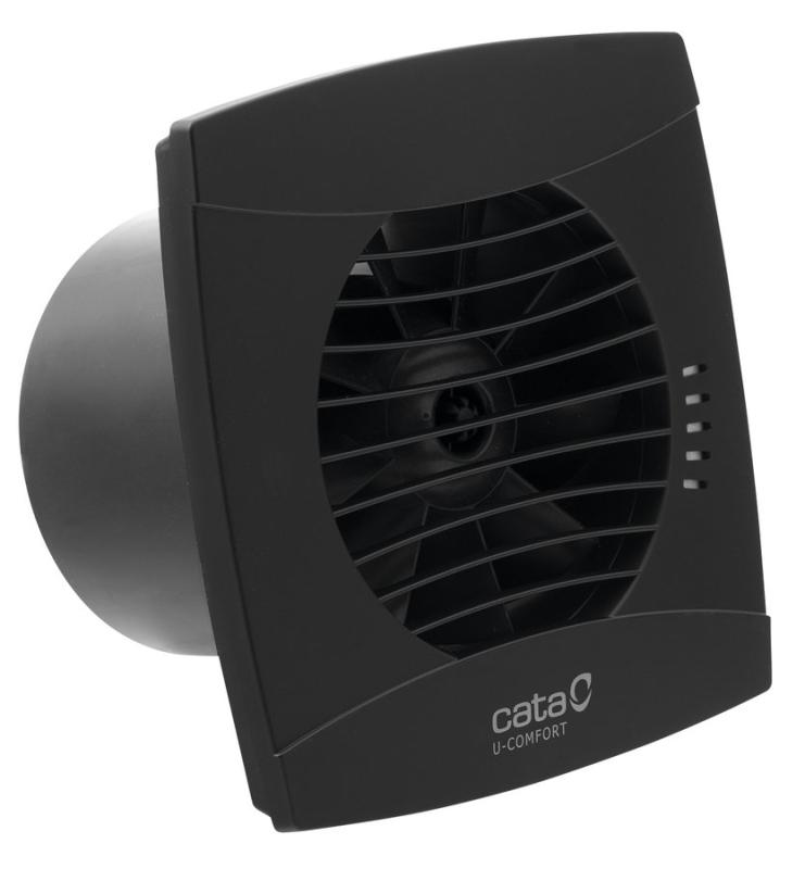 UC-10 T koupelnový ventilátor axiální s časovačem, 8W, potrubí 100mm, černá