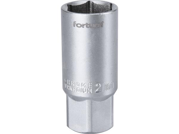 FORTUM 4700901 - hlavice nástrčná na zapalov. svíčky 1/2", 21mm, L 65mm