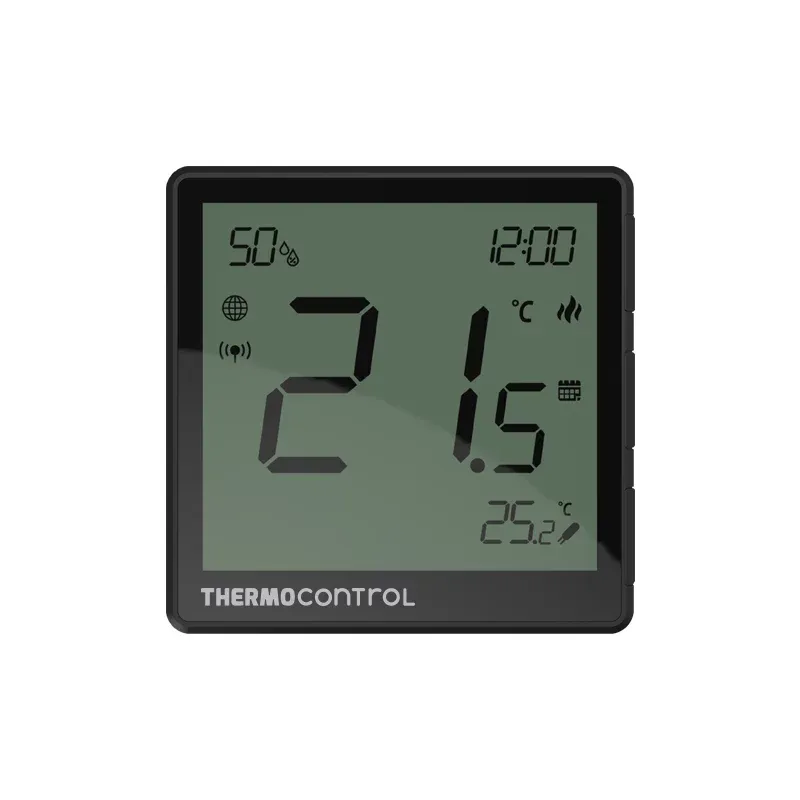 THERMO CONTROL TC ONE-230B - Termostat s vestavěným čidlem vlhkosti, 230V, černá