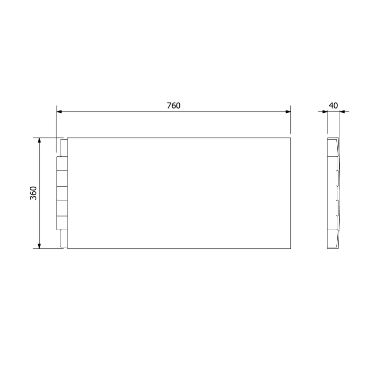 DEEP PLAIN boční panel 75x36cm (89746)