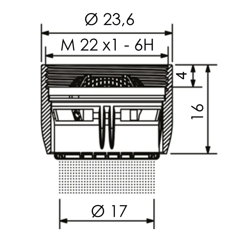 Perlátor vnitřní závit F22x1, chrom (3072.600)
